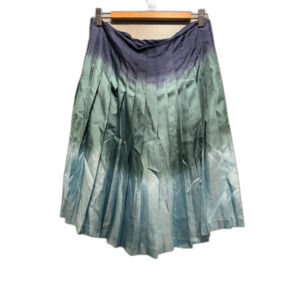 Theory Tri-Color Blue Silk Skirt – Women's Size 10, 100% Silk